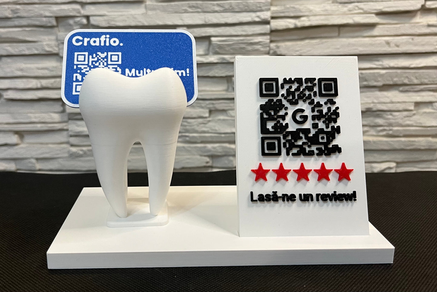 Suport Personalizat pentru Recepție Stomatologică – Placă Personalizată & Figurină Tematică - Crafio.