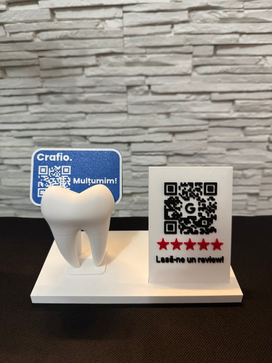 Suport Personalizat pentru Recepție Stomatologică – Placă Personalizată & Figurină Tematică - Crafio.