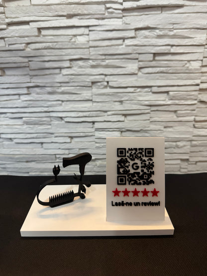 Suport Personalizat pentru Frizerie/Hair Stylist – Placă Personalizată & Figurină Tematică - Crafio.