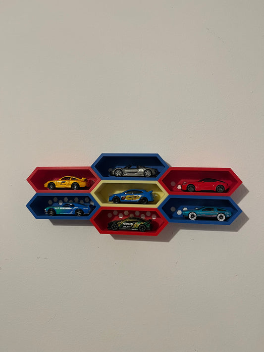 Suport de perete compatibil cu mașinuțe Hot Wheels (scară 1/64) - Crafio.