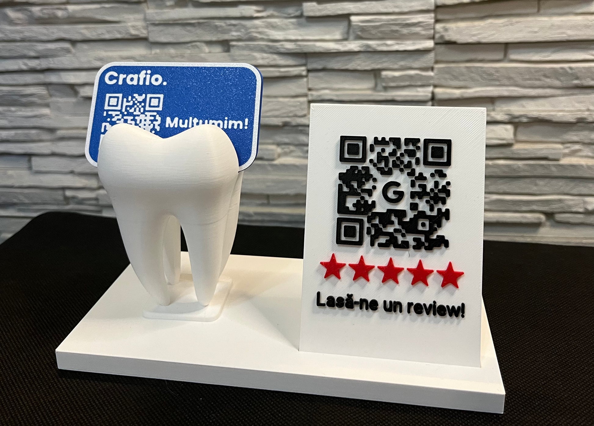 Suport Personalizat pentru Recepție Stomatologică – Placă Personalizată & Figurină Tematică - Crafio.