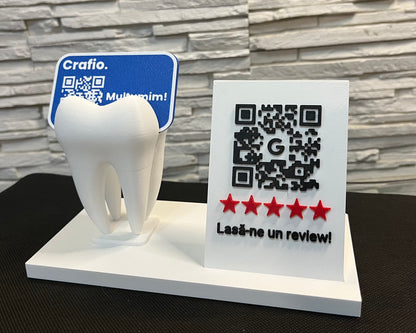 Suport Personalizat pentru Recepție Stomatologică – Placă Personalizată & Figurină Tematică - Crafio.